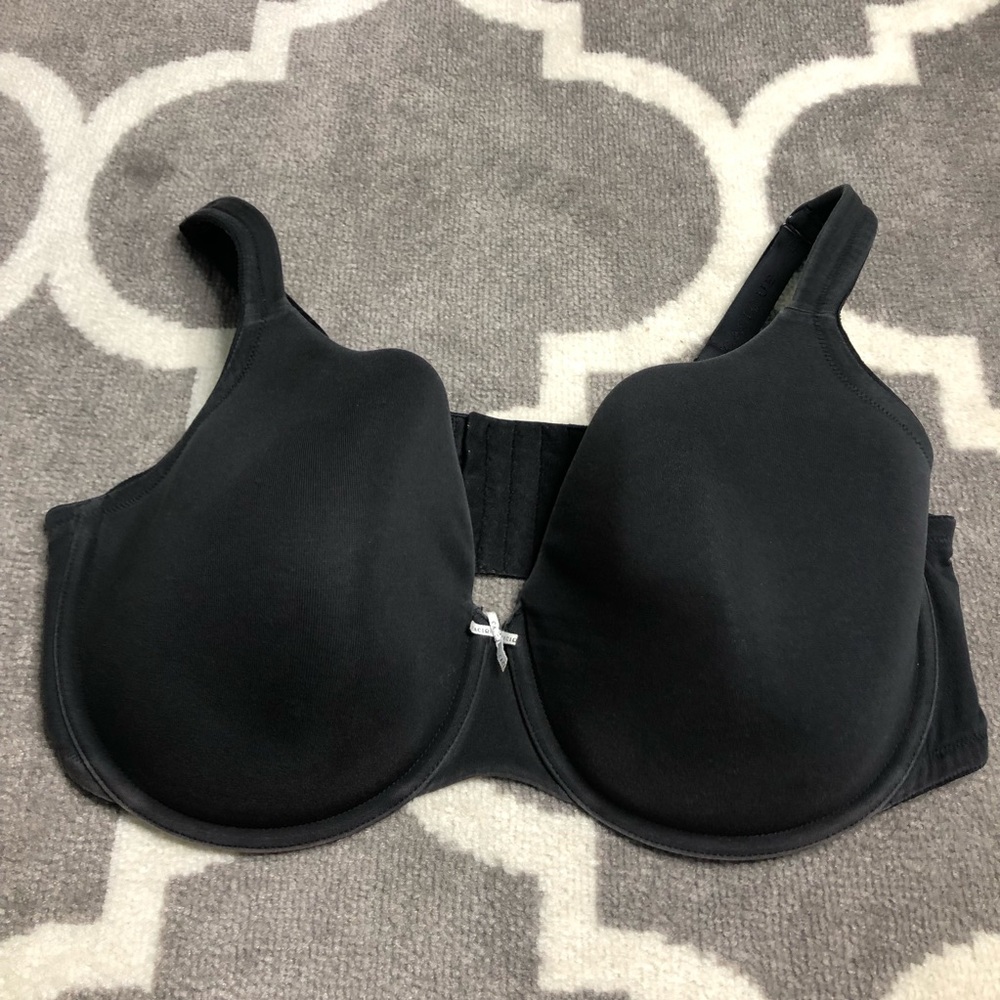 Cacique Bra 44F Black Lightly Lined Full Coverage